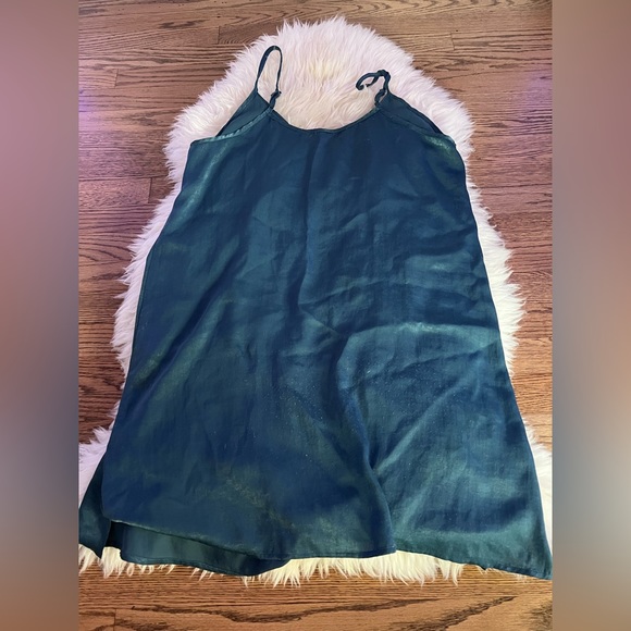 Emerald green slip dress - Picture 2 of 3